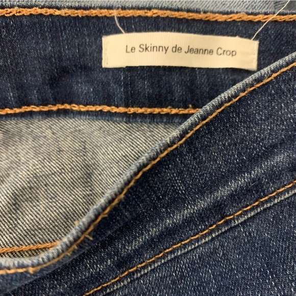 Frame Le Skinny De Jeanne Crop Distressed Jeans Size 28 - Picture 7 of 8